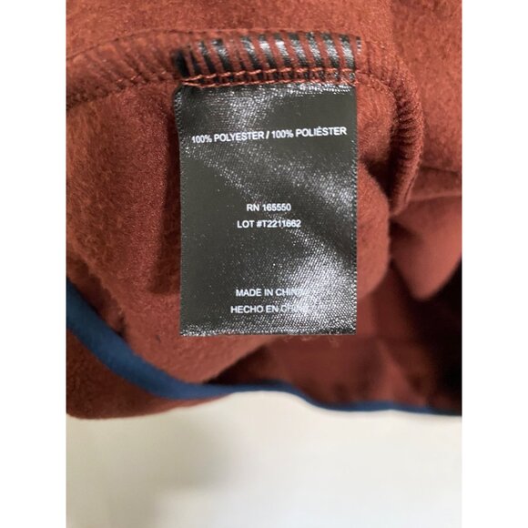 32 Heat Men Quarter Snap Fleece Pull Over Sweater XXL Red Maroon Mock Neck - Picture 8 of 10